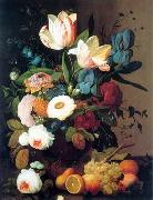 unknow artist Floral, beautiful classical still life of flowers.132 oil on canvas